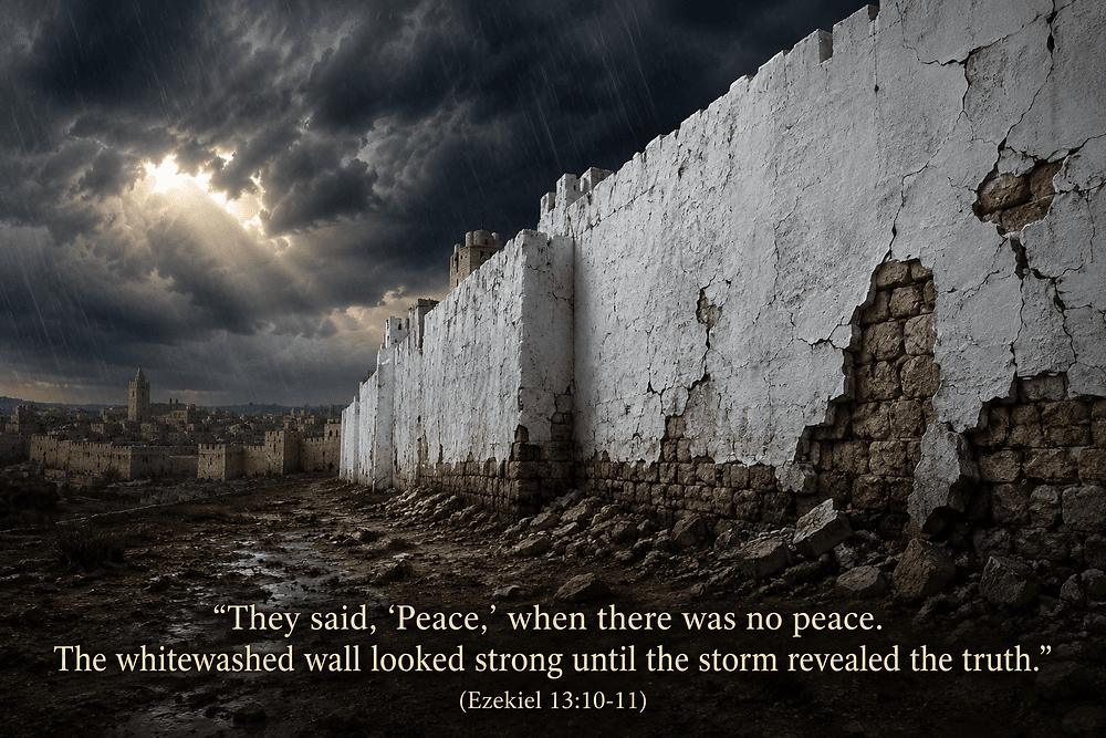 Whitewashed wall